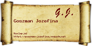 Goszman Jozefina névjegykártya
